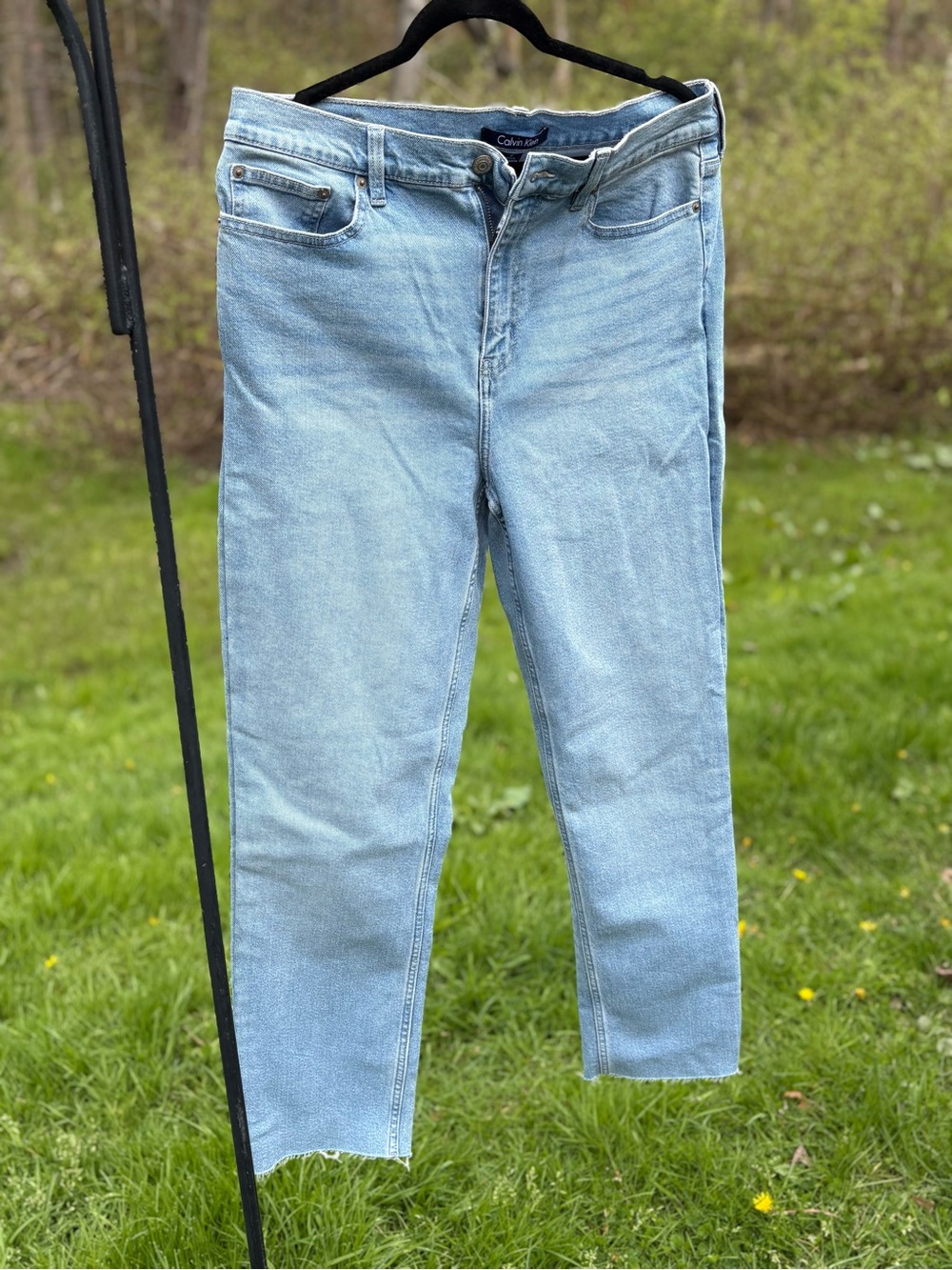 Calvin Klein Light Blue Cropped Women's Jeans